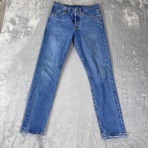 Levis 501 Jeans Womens 26 Medium Wash High Rise Button Fly Denim 501 S
